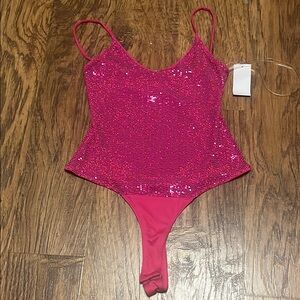 Moa Moa pink medium Sequin Woman  One Piece, fuchsia with bottom closure
